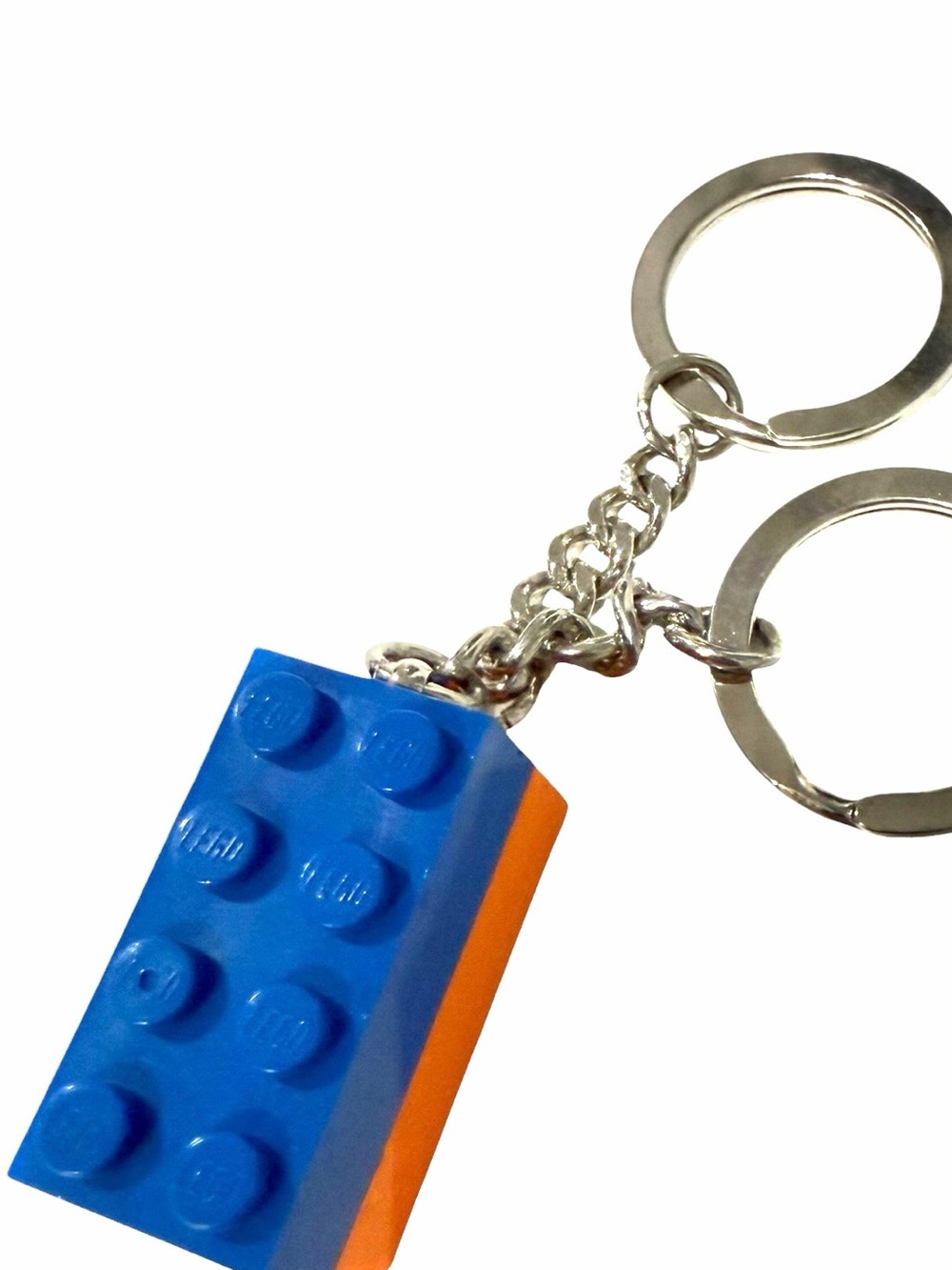 Double Lego Brick Keychain. NEW